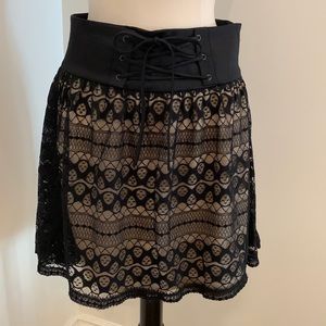 Grass Collections Black Lace Corset Style Mini  7